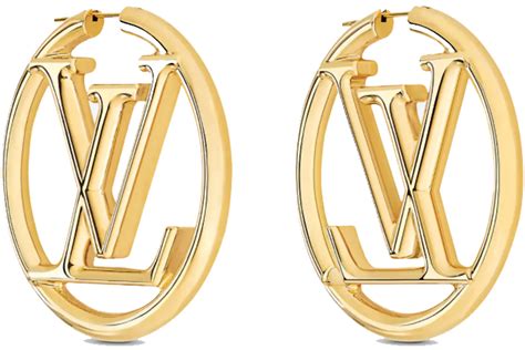 louis vuitton louise earrings gold brass|Louis Vuitton hoop earrings dupe.